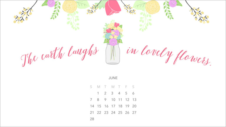 June Calendar // Free Desktop Background