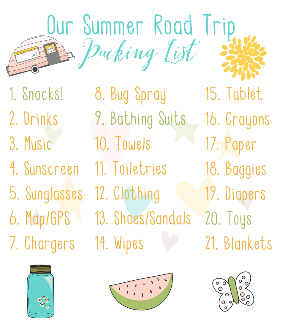 our family road trip packing guide printable list live love simple