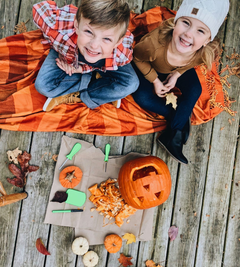 carving a pumpkin // livelovesimple.com