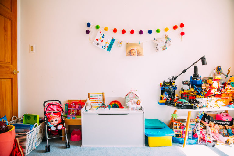 crowded kids bedroom